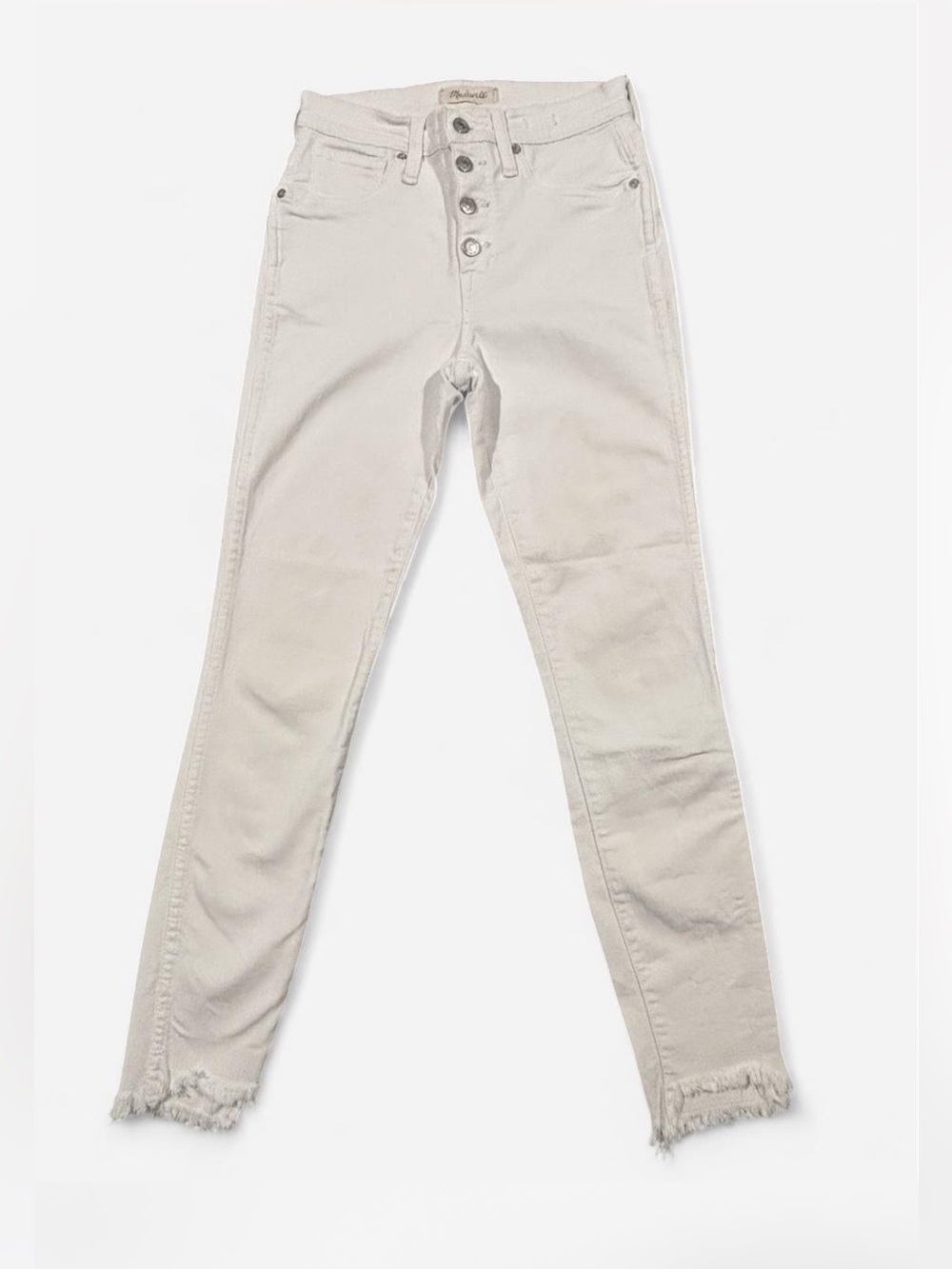 Madewell 10” High Rise Skinny Button-Fly Jeans with Frayed Hem